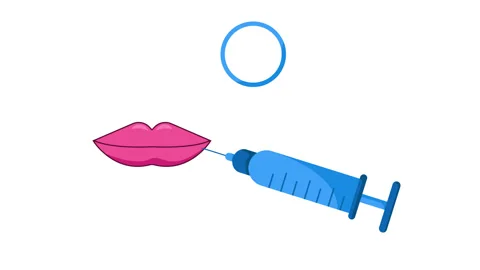 Inject Into The Lips 4k Animation Stock Footage 283315863