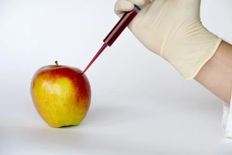 Injecting into an apple Фото