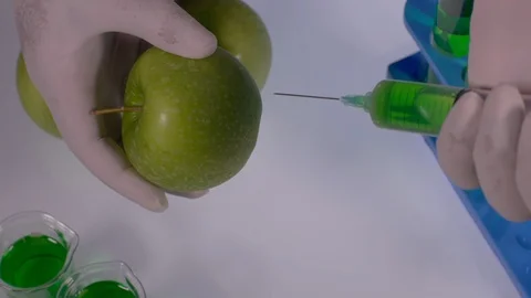 Injecting Green Apple Video stock 123316839
