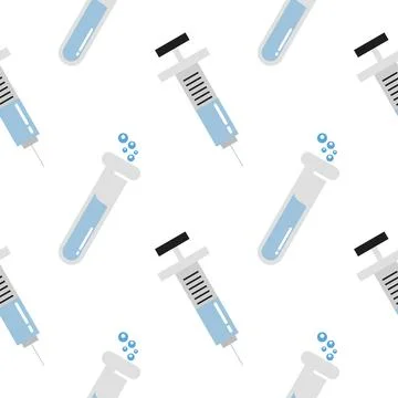 Injection and vaccine seamless pattern Stock Illustration