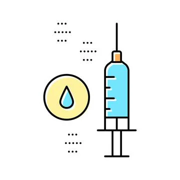 Injection anesthesia color icon vector illustration イラスト素材