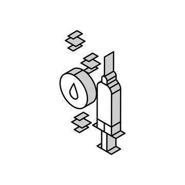 Injection anesthesia isometric icon vector illustration イラスト素材