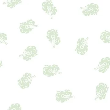 Injection in brain glyph seamless pattern Stock Illustration