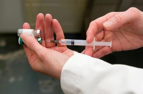 Injection for cat Stock Photos