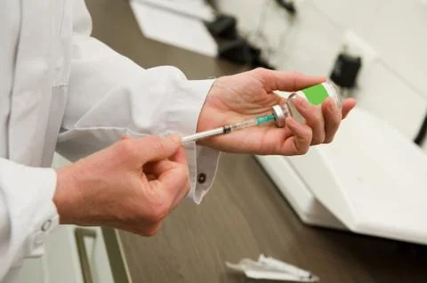 Injection for dog Stock Photos