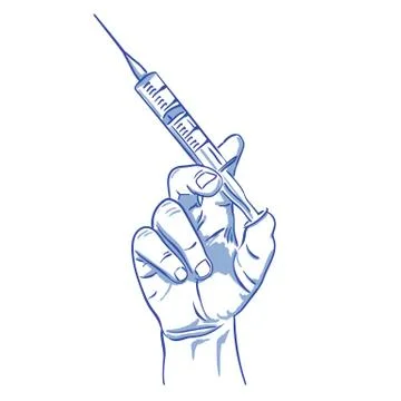 Injection doodle drawing Stock Illustration
