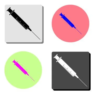 Injection. flat vector icon Illustrazione stock