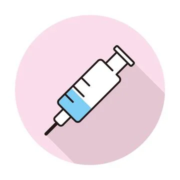 Injection flat vector icon Stock Illustration