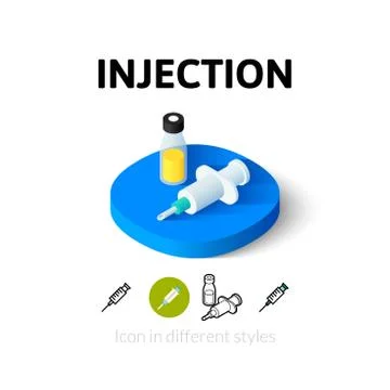 Injection icon in different style Stock Illustration