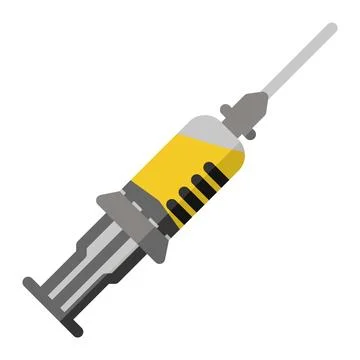 Injection icon in Flat Style. Color Fill Stock Illustration
