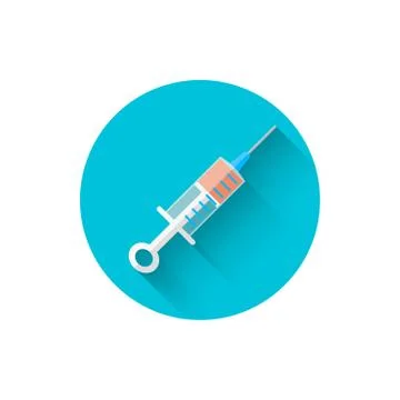 Injection icon, illustrated in a flat style design of vector illustration Stock Illustration