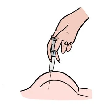 An injection Stock Illustration