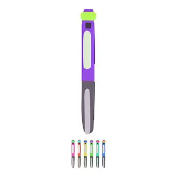 Injection insulin pen vector cartoon graphic Stock Illustration