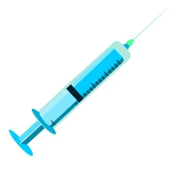 Injection isolated on white background. Stock Illustration