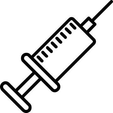 Injection Line Icon Design Stock Illustration