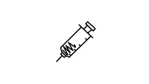 Injection looping animation on white background Stock Footage 341787095