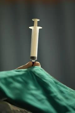 Injection with Medicine Stock Photos