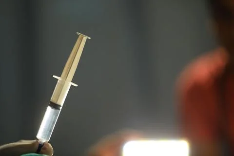 Injection with Medicine Stock Photos