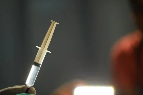 Injection with Medicine Stock Photos