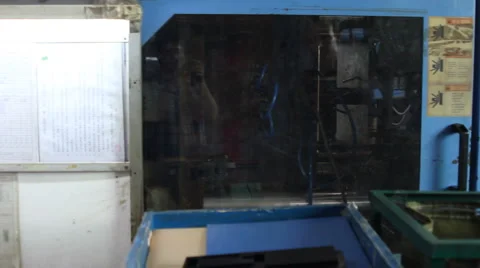 Injection molding machine Stock Footage 3759067