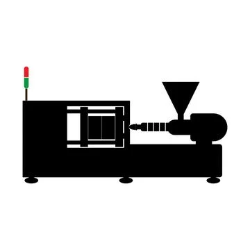 Injection molding machine icon Stock Illustration