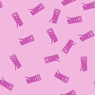 Injection molding materials engineering line seamless pattern Illustrazione stock