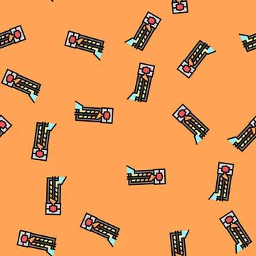 Injection molding materials engineering vector seamless pattern Stock Illustration