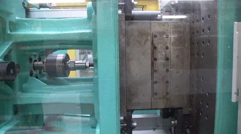 Injection moulding machine Stock Footage 46632054