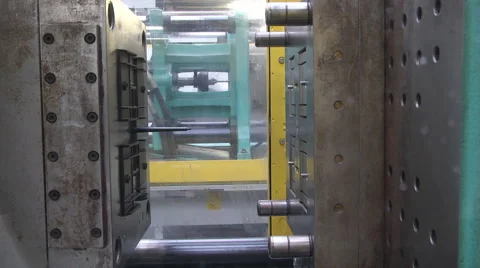 Injection moulding machine Stock Footage 46632055