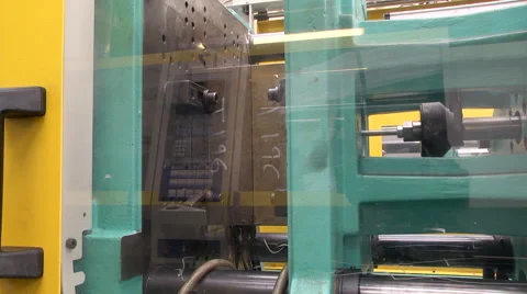 Injection moulding machine Stock Footage 46632104