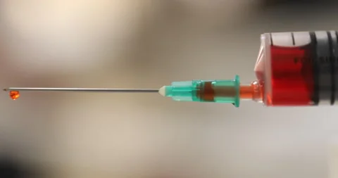 Injection Needle close up Stock Footage 151429891