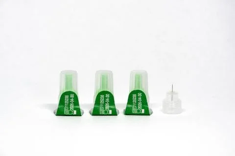 Injection Needles by BD isolated on white background with space for copytext Stock Illustration