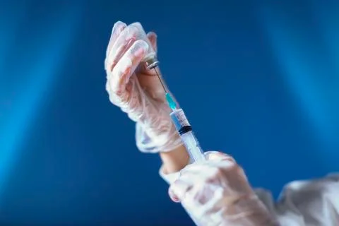 Injection preparation Foto stock