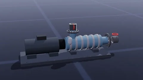 Injection pump geothermal 3d loop 3D animation seamless loop 스톡 동영상 341779781