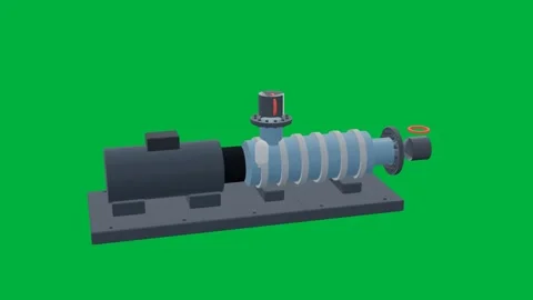 Injection pump geothermal 3d loop green screen Video stock 342914115