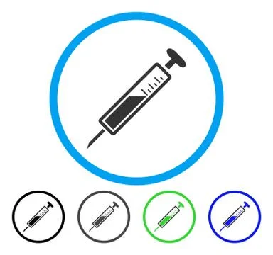 Injection Rounded Vector Icon Stock Illustration