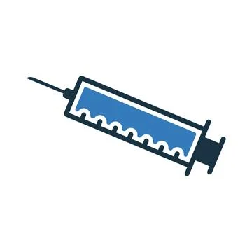 Injection, syringe icon / vector graphics Stock Illustration