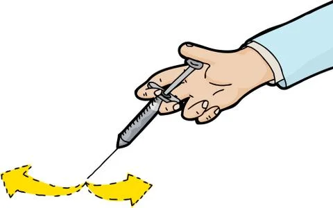 Injection From Syringe Stock Illustration