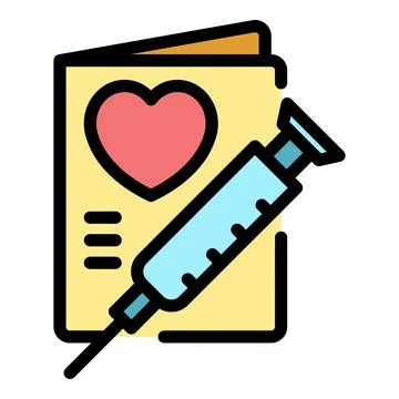 Injection vaccine icon vector flat Stock Illustration