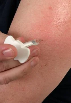 Injection Vertical Foto stock