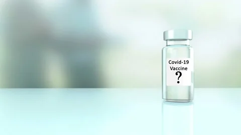 Injection vial with people walking in the background. Stock Footage 156235918