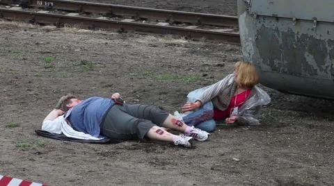 Injured persons Stock Footage 41859252