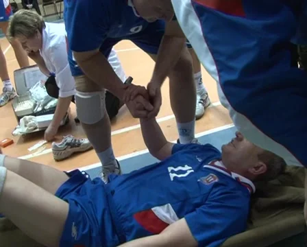 Injury During The Game Stock Footage 1099253