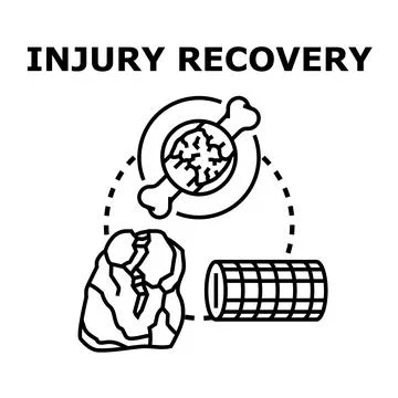 Injury recovery process aiding bone and body healing Stock-Illustration