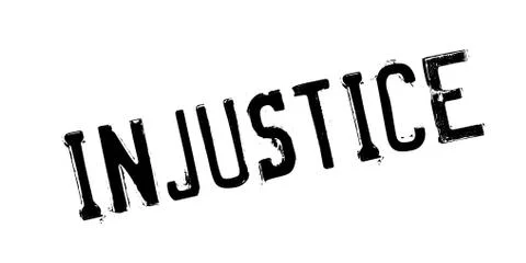 Injustice rubber stamp Stock Illustration
