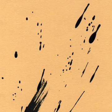 Ink abstract hand-drawn background with drops and splashes. Stock Illustration