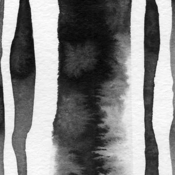 Ink abstract vertical lines, spots. Hand drawn minimalist illustration backgr Stock Illustration