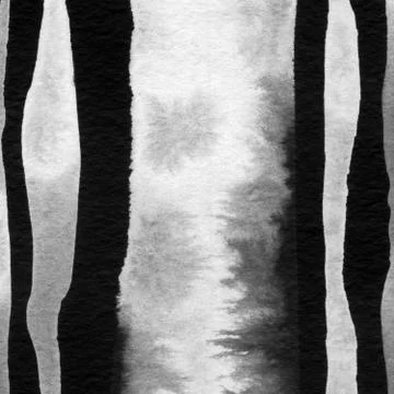 Ink abstract vertical lines, spots. Hand drawn minimalist illustration backgr Stock Illustration