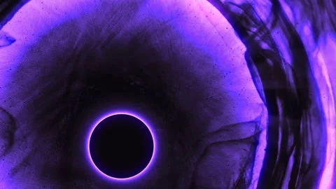 Ink And Resin Creating Eclipse Nebula Abstract Background Stock Footage 249715061