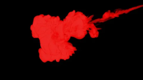 INK BACKGROUND FOR COMPOSITING. RED SMOKE or INK IN WATER SERIES. Watercolor Stock Footage 75165952